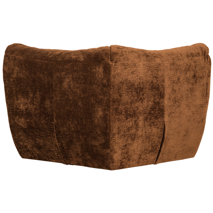WOOOD Baggy Hoekelement - 3D Chenille - Middenbruin - 81x96x96