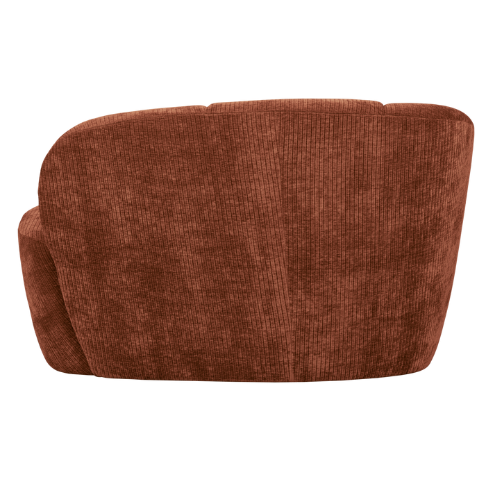 WOOOD Mojo 2-Zits Bankje Links - Geweven Ribstof - Roestbruin