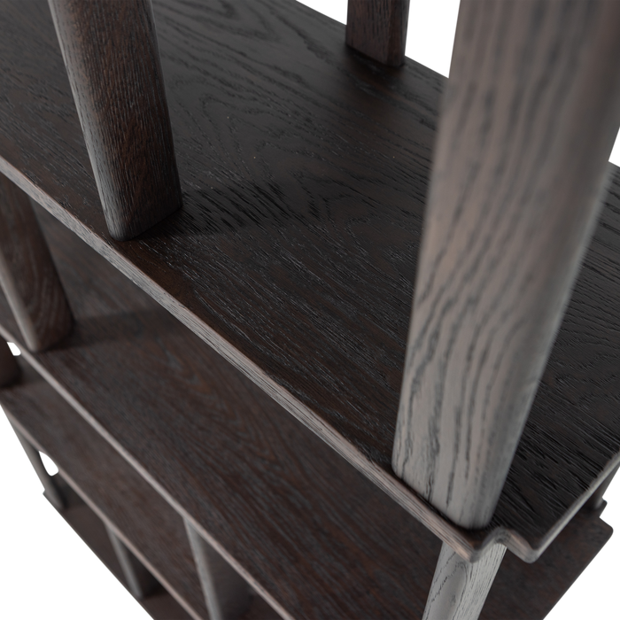 WOOOD Riss Boekenkast - Eikenhout  - Mystic Brown - 186x90x30