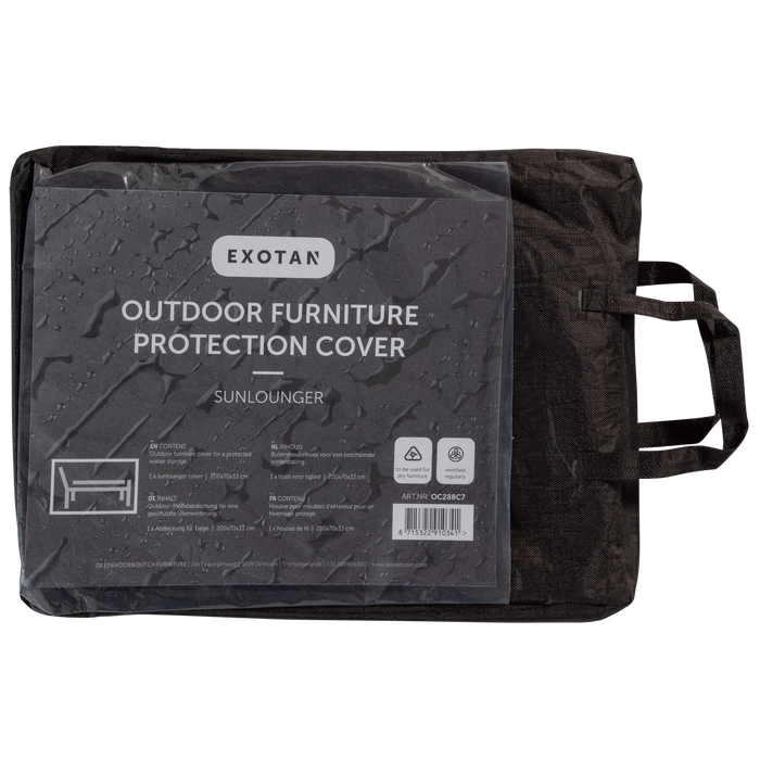 WOOOD Rhodos Beschermhoes Ligbed - Kunststof - Zwart - 45x30x14