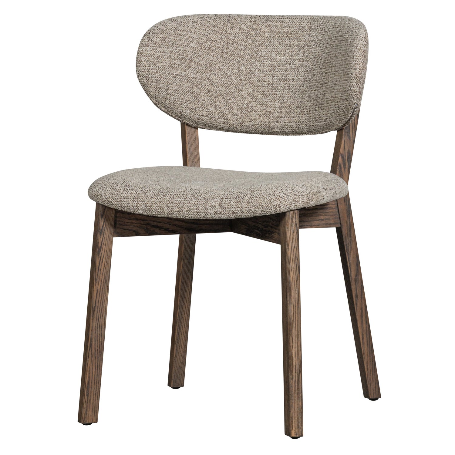 WOOOD Udar Eetkamerstoelen Houten Frame - Donkerbruin - Set van 2