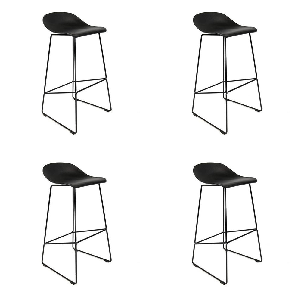 Livin24 Barkruk Ellen zwart Scandinavisch design 76 cm - Barkrukken