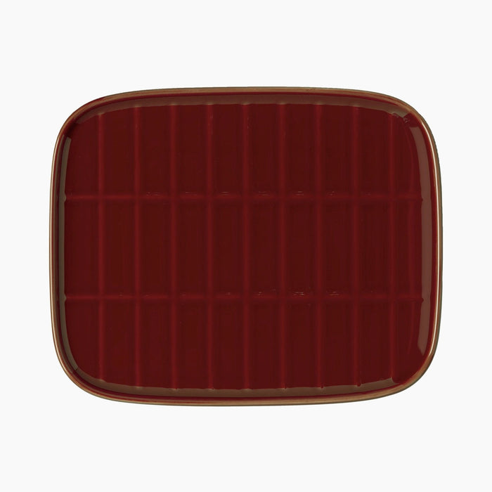 Marimekko Oiva | Tiiliskivi bord Keramiek 15x12cm Rood