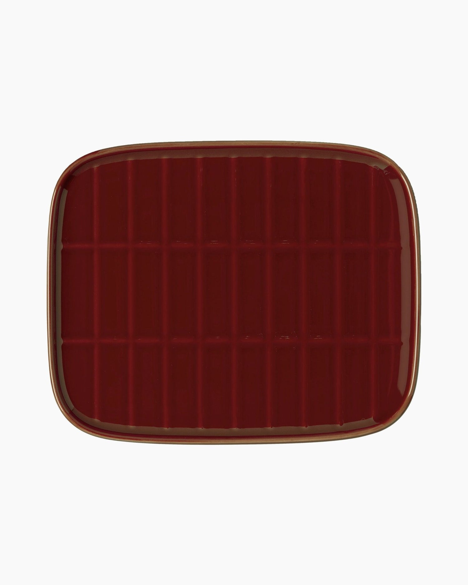 Marimekko Oiva | Tiiliskivi bord Keramiek 15x12cm Rood
