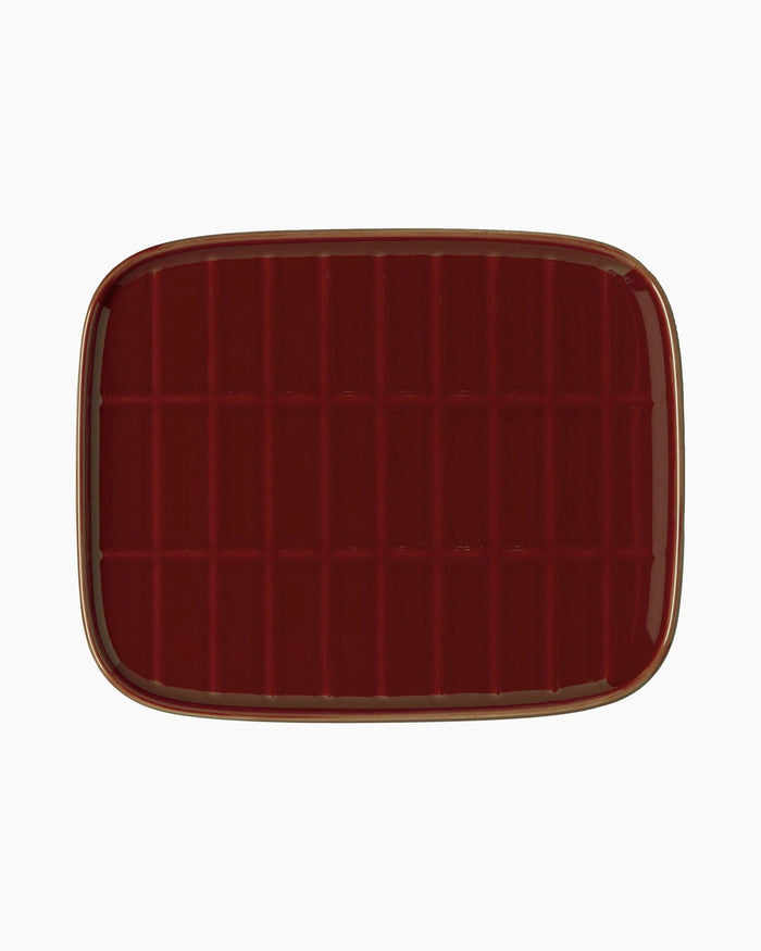 Marimekko Oiva | Tiiliskivi bord Keramiek 15x12cm Rood