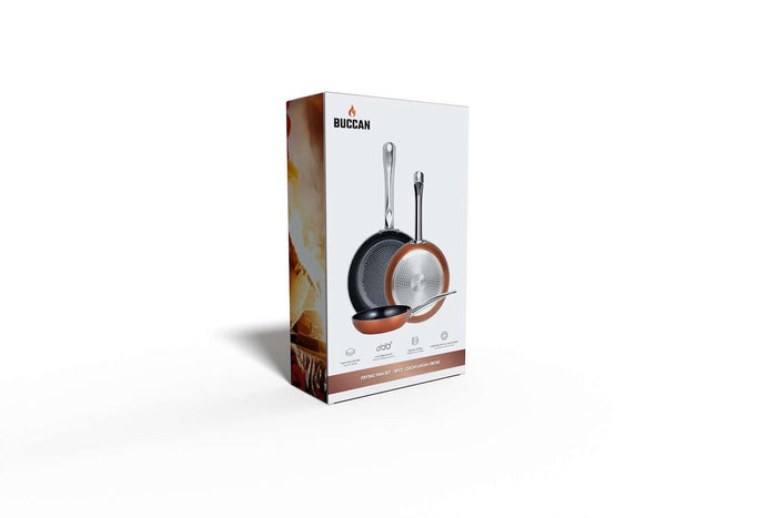 Buccan - Keramische Koekenpannenset - 20 - 24 en 28 cm