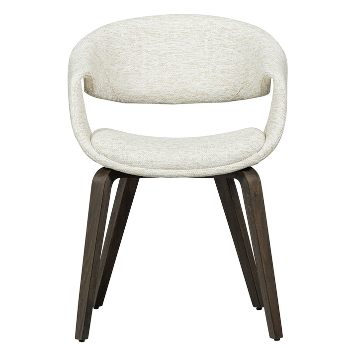 WOOOD Yossi Eetkamerstoelen Houten Bruine Poot - Naturel - Set van 2