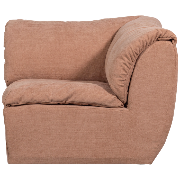 WOOOD Baggy Hoekelement - Geweven Chenille - Oudroze - 81x96x96