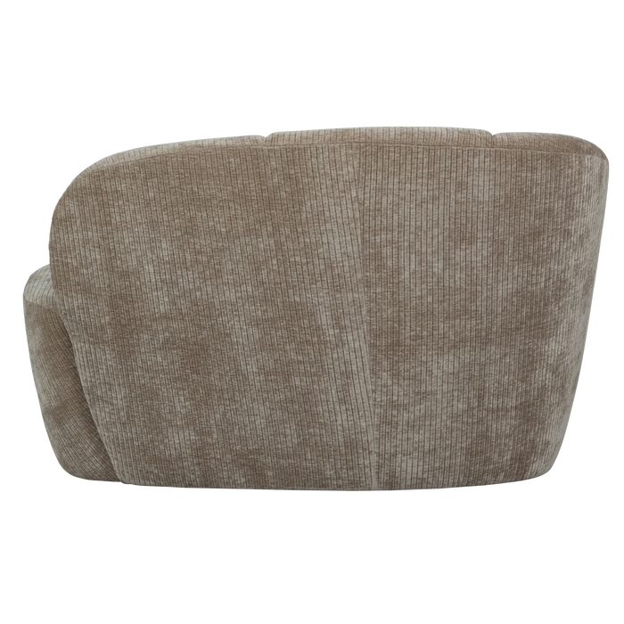 WOOOD Mojo 2-Zits Bankje Links - Geweven Ribstof - Donkerzand