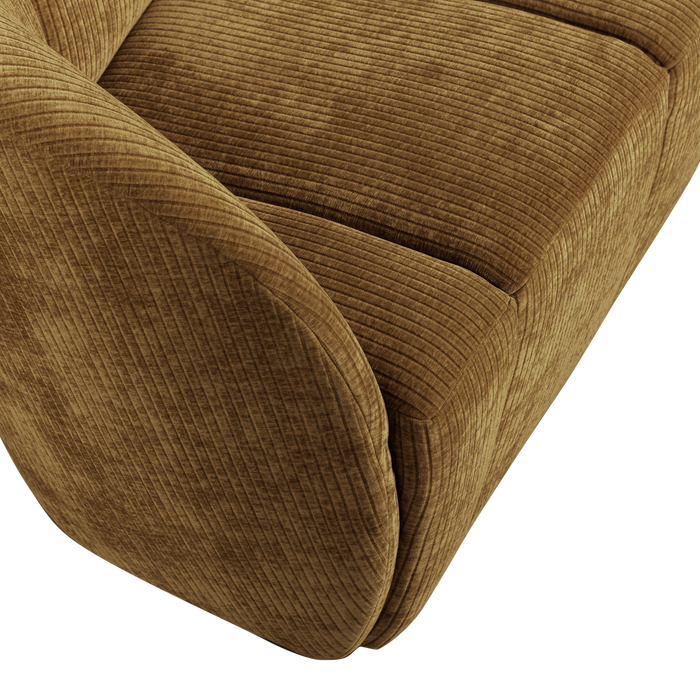 WOOOD Mojo 2-Zits Bankje Links - Geweven Ribstof - Honinggeel