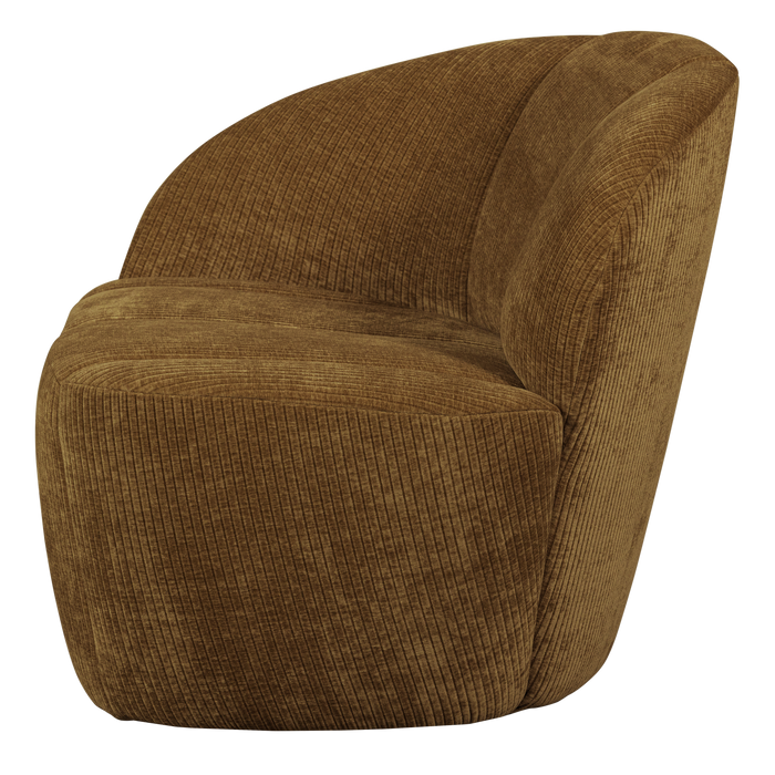 WOOOD Mojo 2-Zits Bankje Links - Geweven Ribstof - Honinggeel