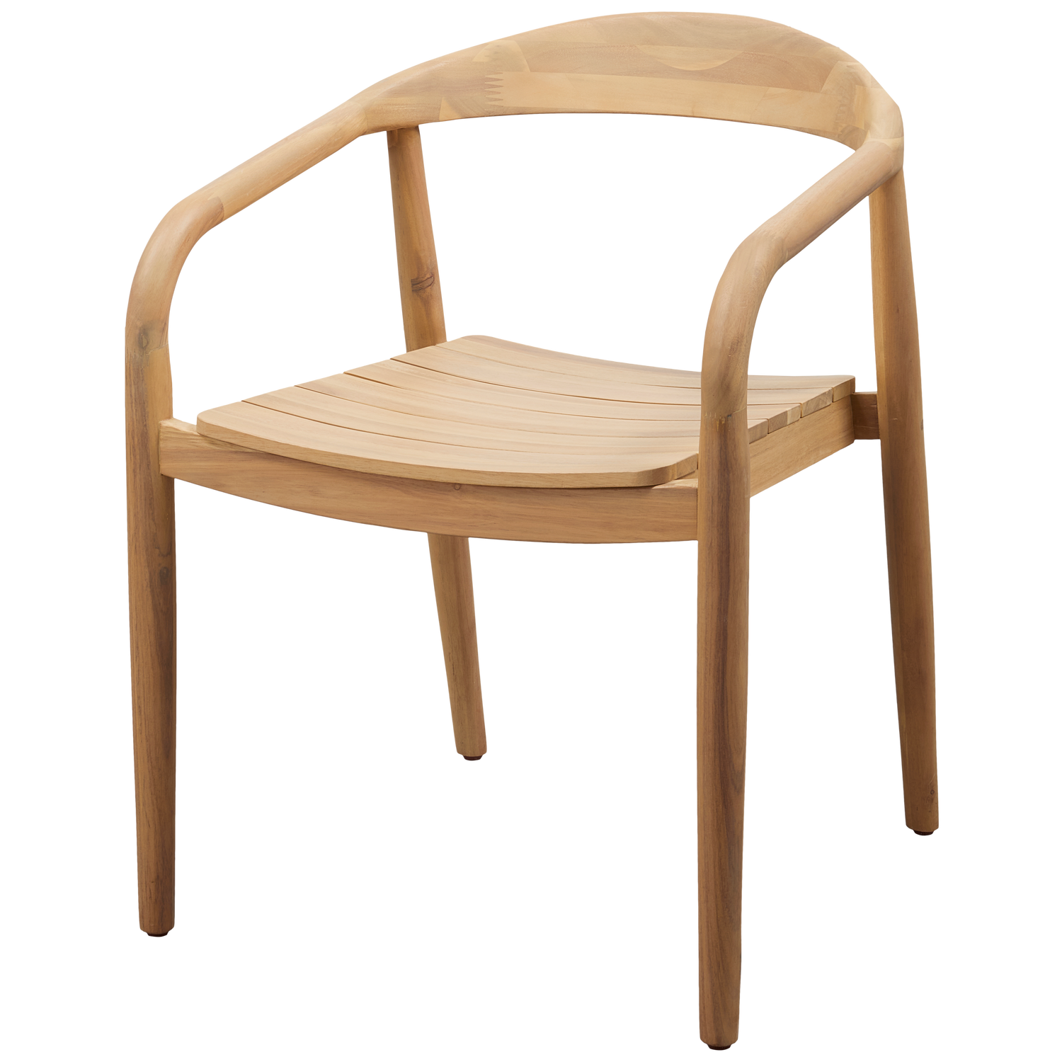 WOOOD Boru Tuinstoel - Acacia Hout - Naturel - 76x55x50