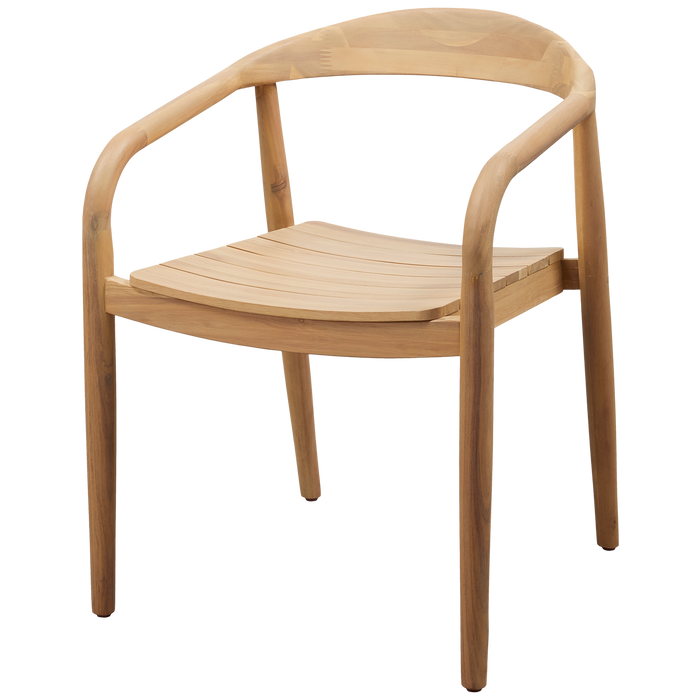 WOOOD Boru Tuinstoel - Acacia Hout - Naturel - 76x55x50