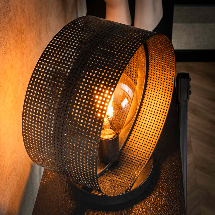 Giga Meubel - Tafellamp Zwart Metaal - 30x20x33cm - 1-Lichts - Ring