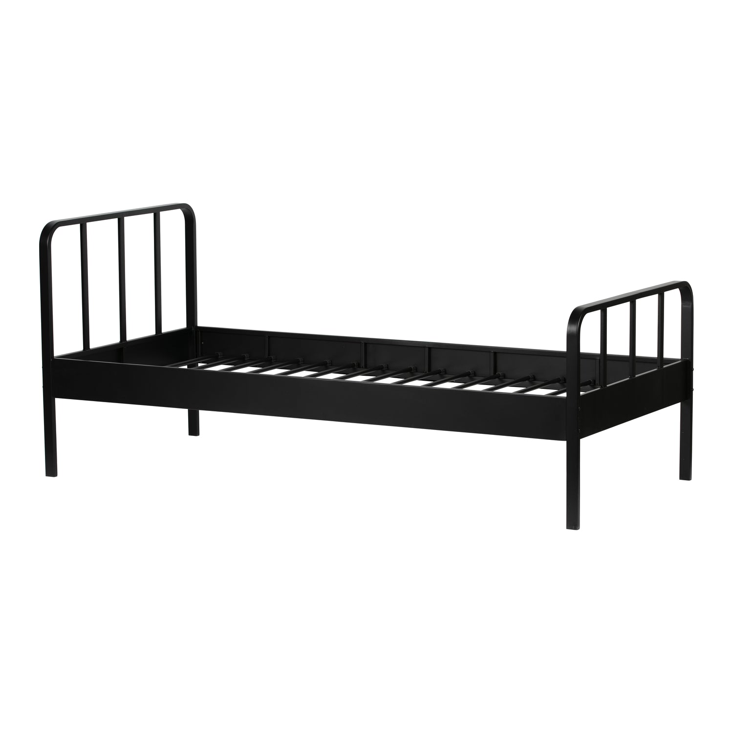 Woood Mees Bed - Zwart - 90 x 200 cm