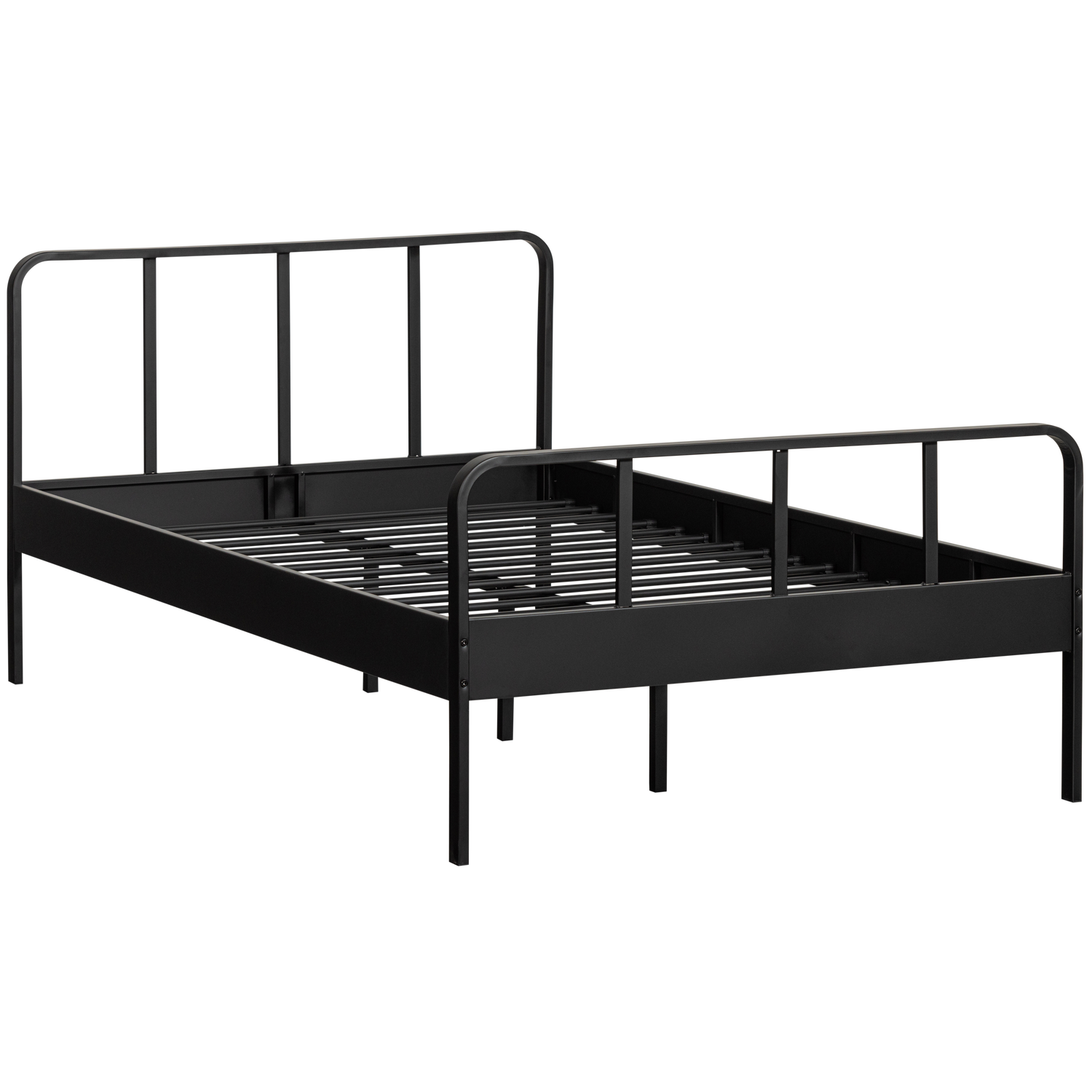 Woood Mees Bed Twijfelaar - Zwart - 120x200 cm