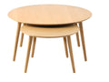 Giga Living - Salontafel Adda Rond Naturel Eiken Set van 2