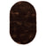 Tapeso Ovaal hoogpolig vloerkleed velvet - Posh donkerbruin - 240x340