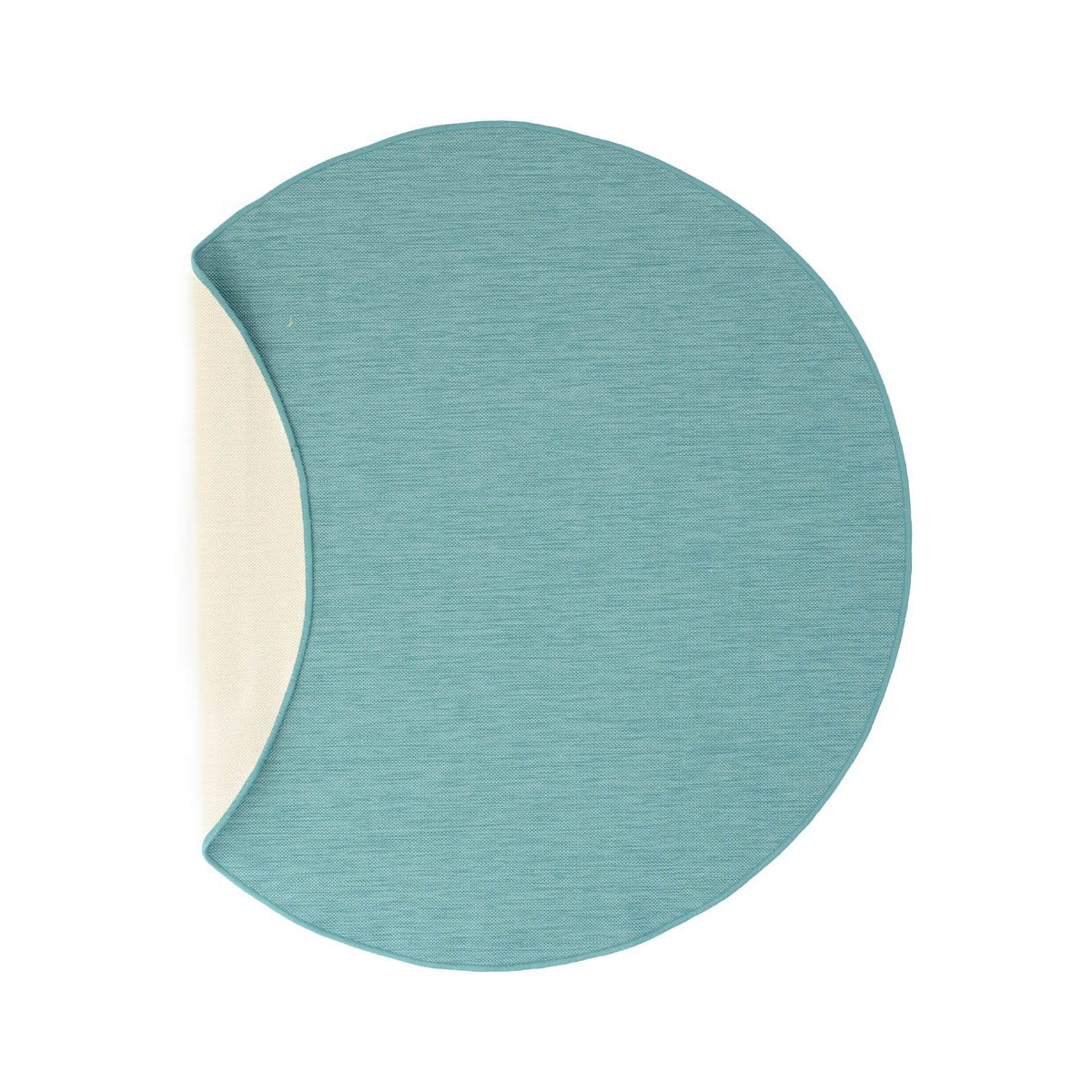 Tapeso Rond Buitenkleed effen - Flip turquoise - 200 cm