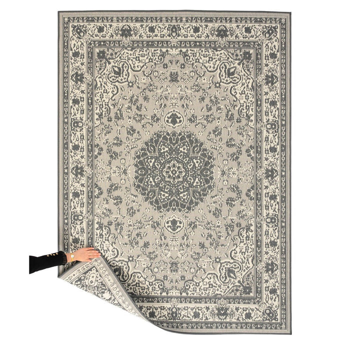 Tapeso Vintage buitenkleed - Flip Agnes grijs - 200x280 cm