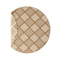 Tapeso Rond Buitenkleed ruit - Flip Gem lichtbruin - 200 cm