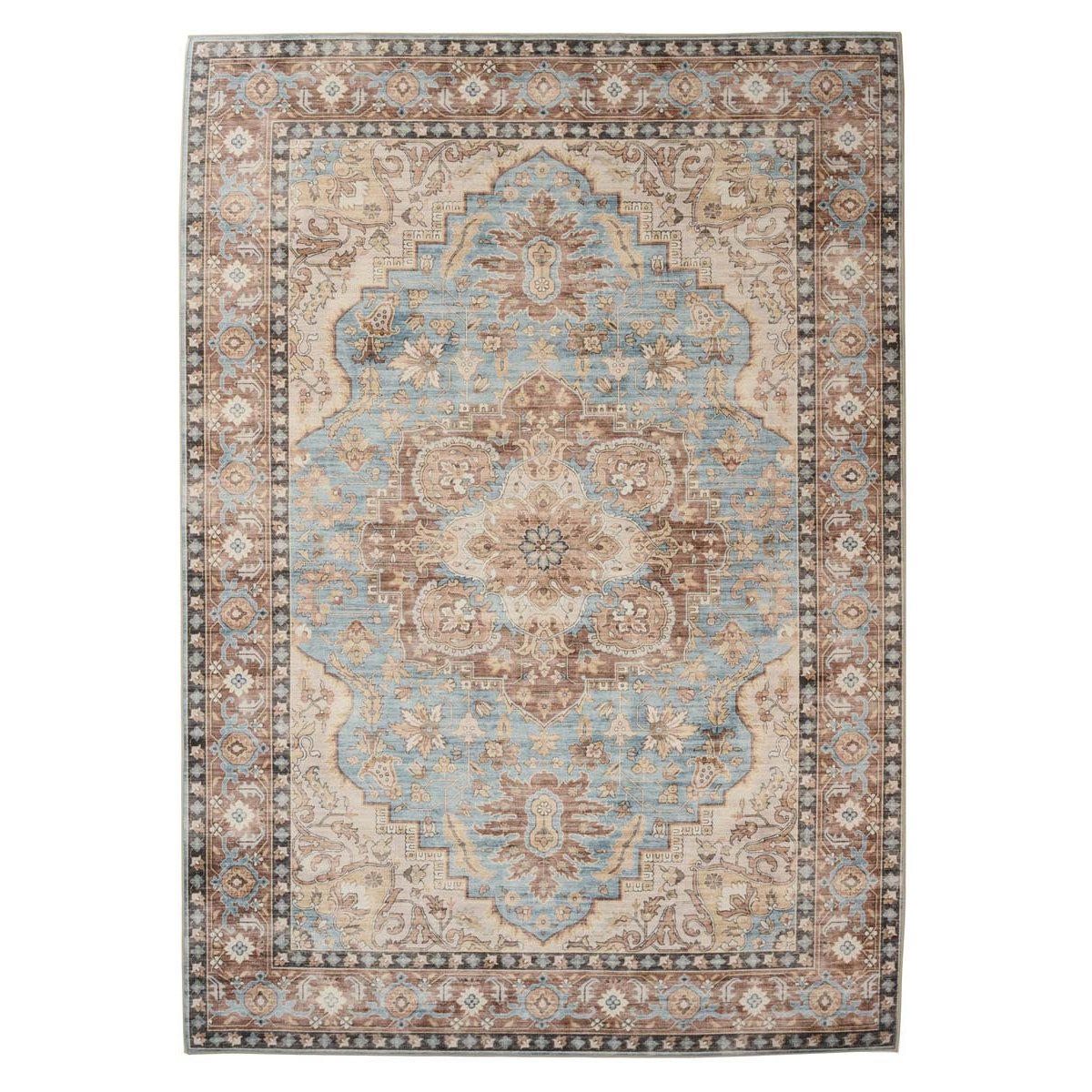Heritaged Vintage buitenkleed - Valenca Fino lichtblauw - 80x150 cm