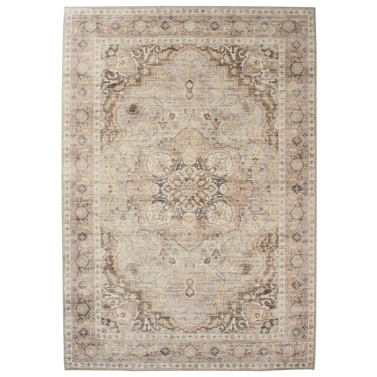 Heritaged Vintage buitenkleed - Valenca Fino lichtgrijs|beige - 80x150