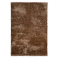 Tapeso Hoogpolig vloerkleed velvet - Posh bruin - 240x340 cm