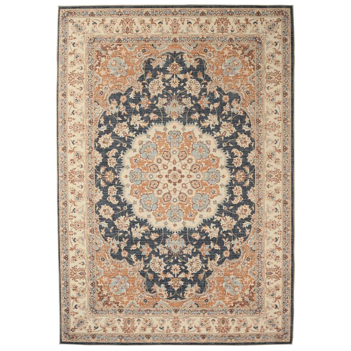 Heritaged Vintage buitenkleed - Valenca Nova goud|blauw - 200x290 cm