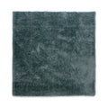 Tapeso Vierkant hoogpolig vloerkleed velvet - Posh blauw - 200x200 cm