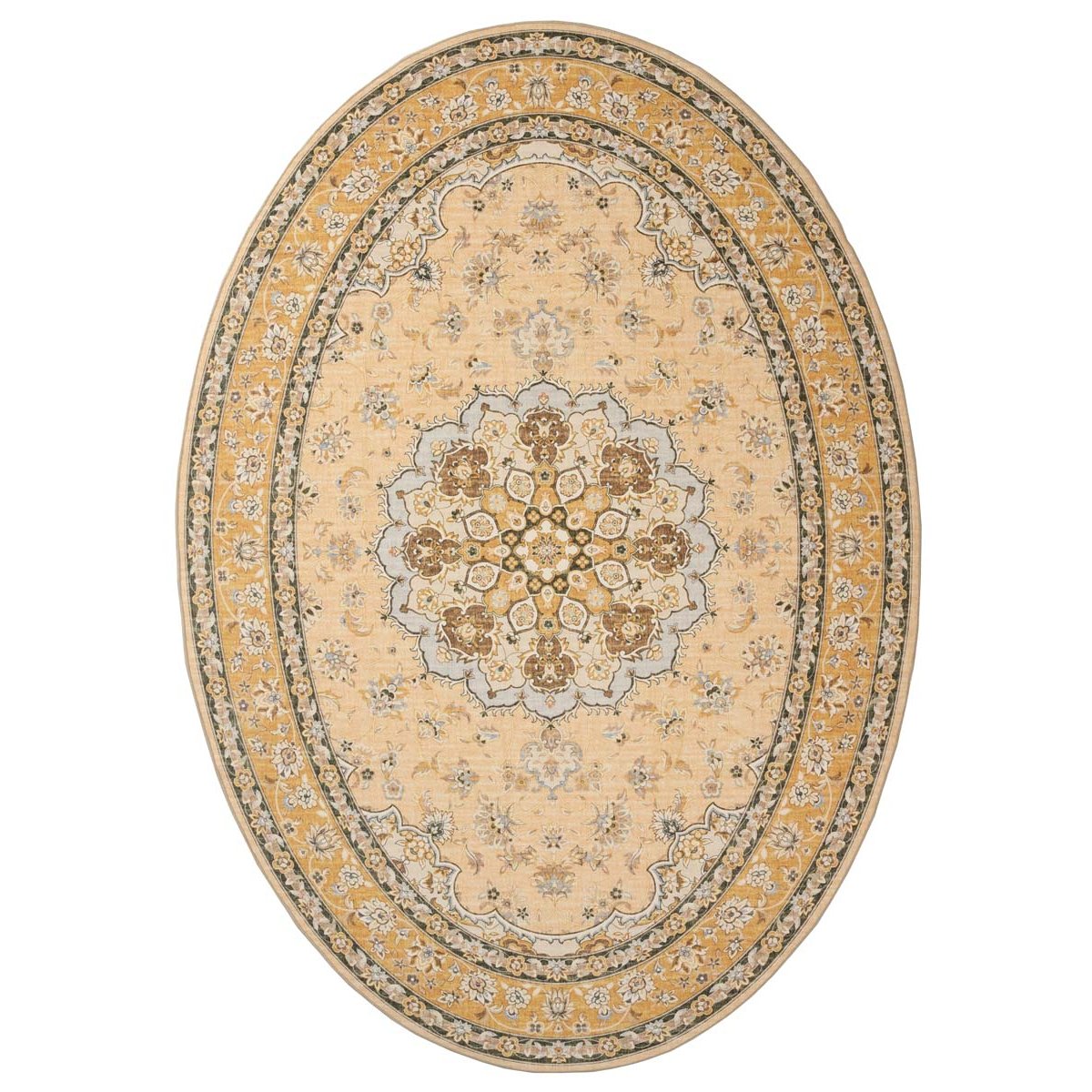 Heritaged Buitenkleed ovaal Vintage - Valenca Nova geel - 200x290 cm