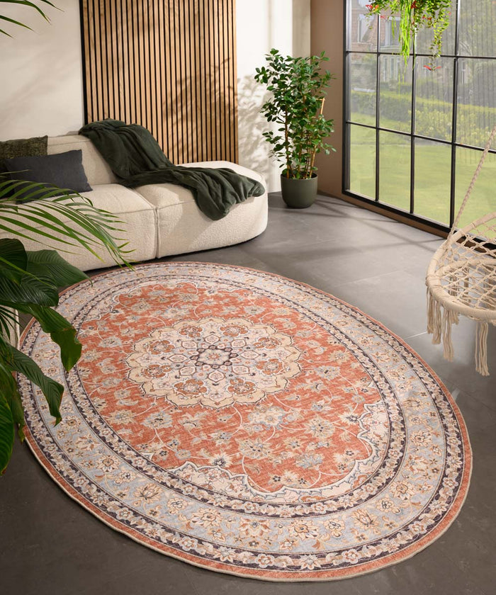 Heritaged Buitenkleed ovaal Vintage - Valenca Nova terracotta -