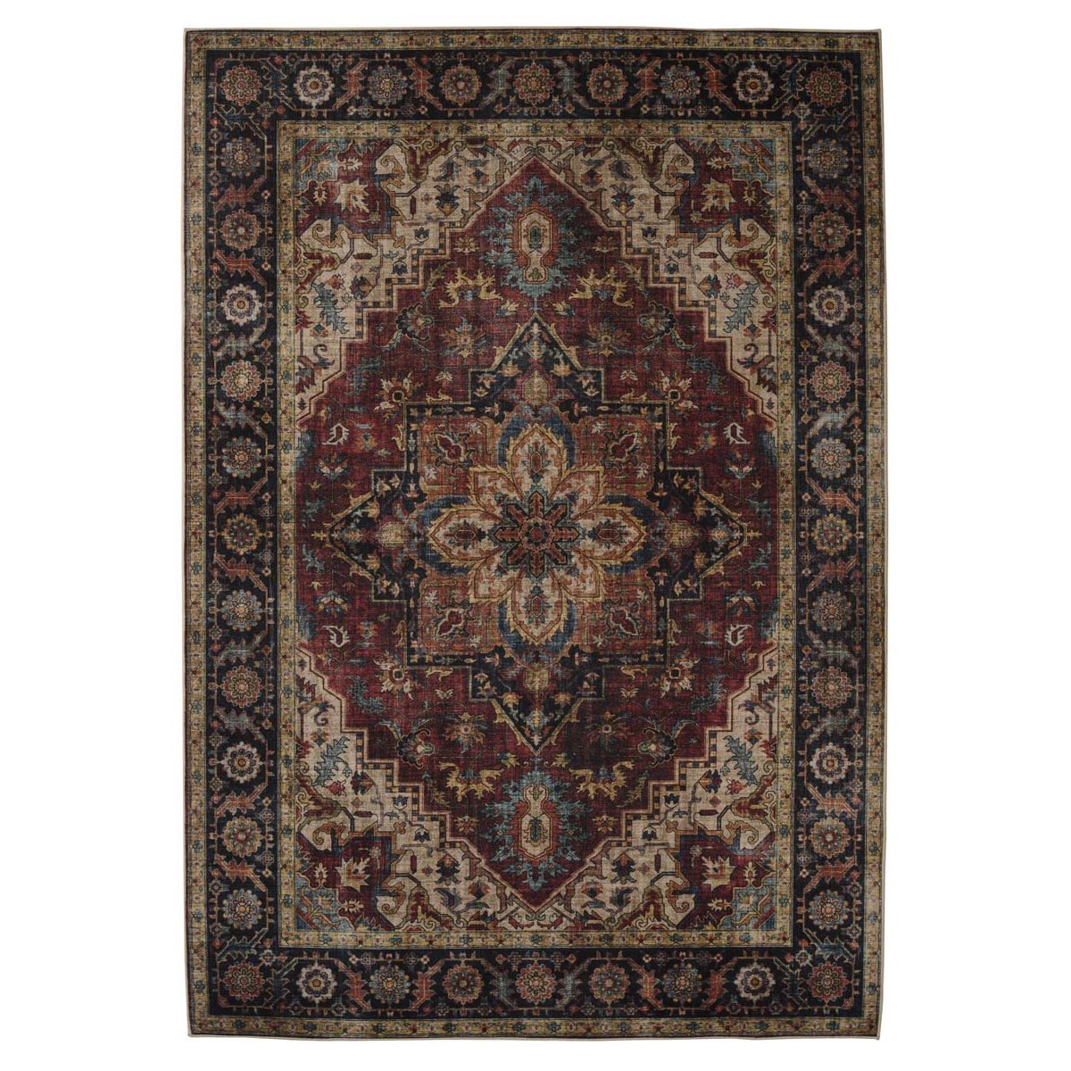 Heritaged Vintage buitenkleed - Valenca Brio rood - 80x150 cm