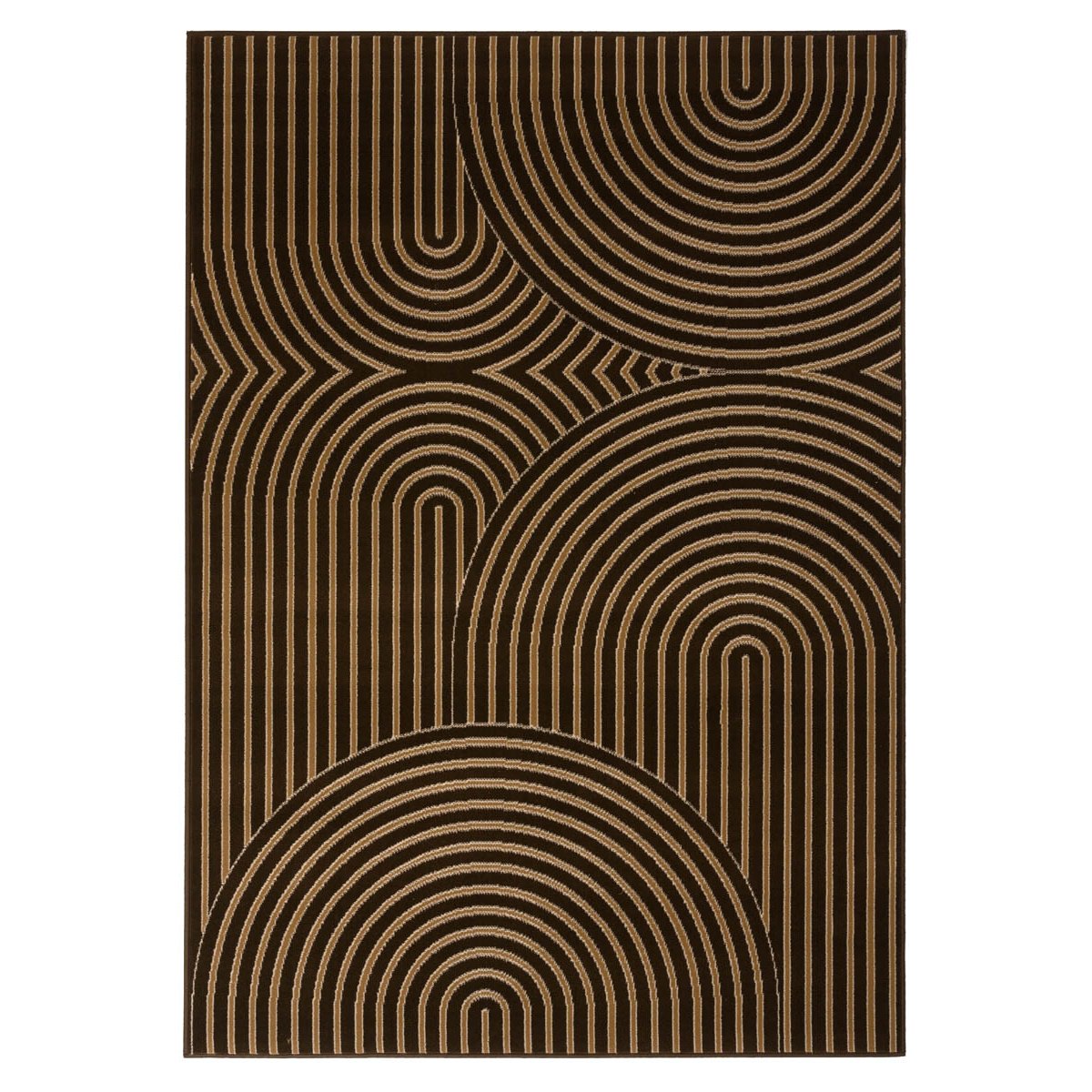 Tapeso Japandi vloerkleed - Ease Akira bruin - 190x280 cm