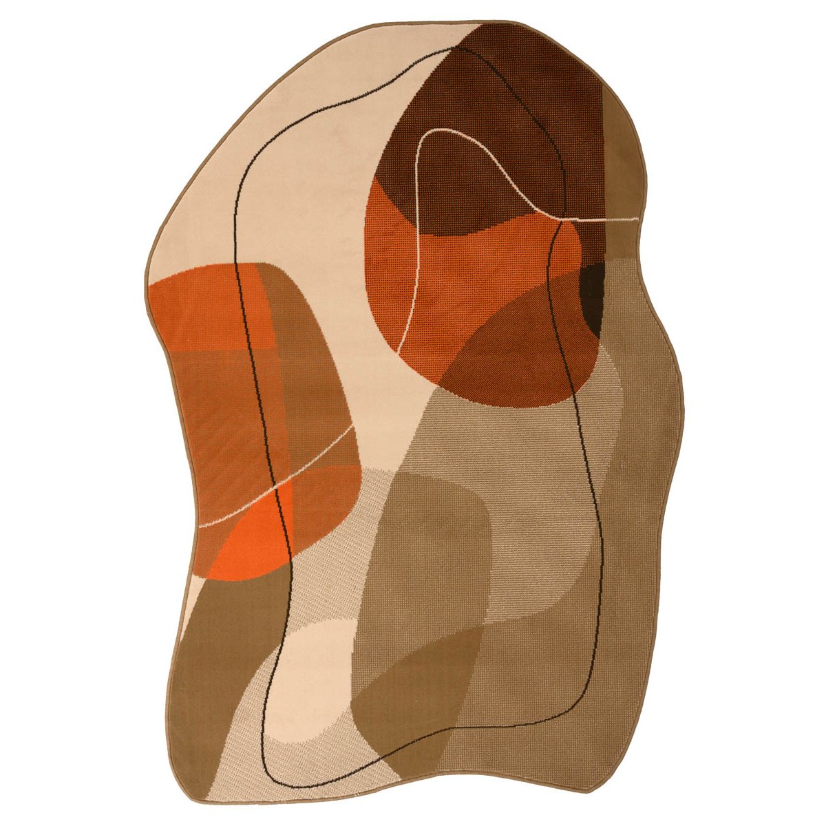 Tapeso Organisch vloerkleed - Ease Stone terra - 160x230 cm