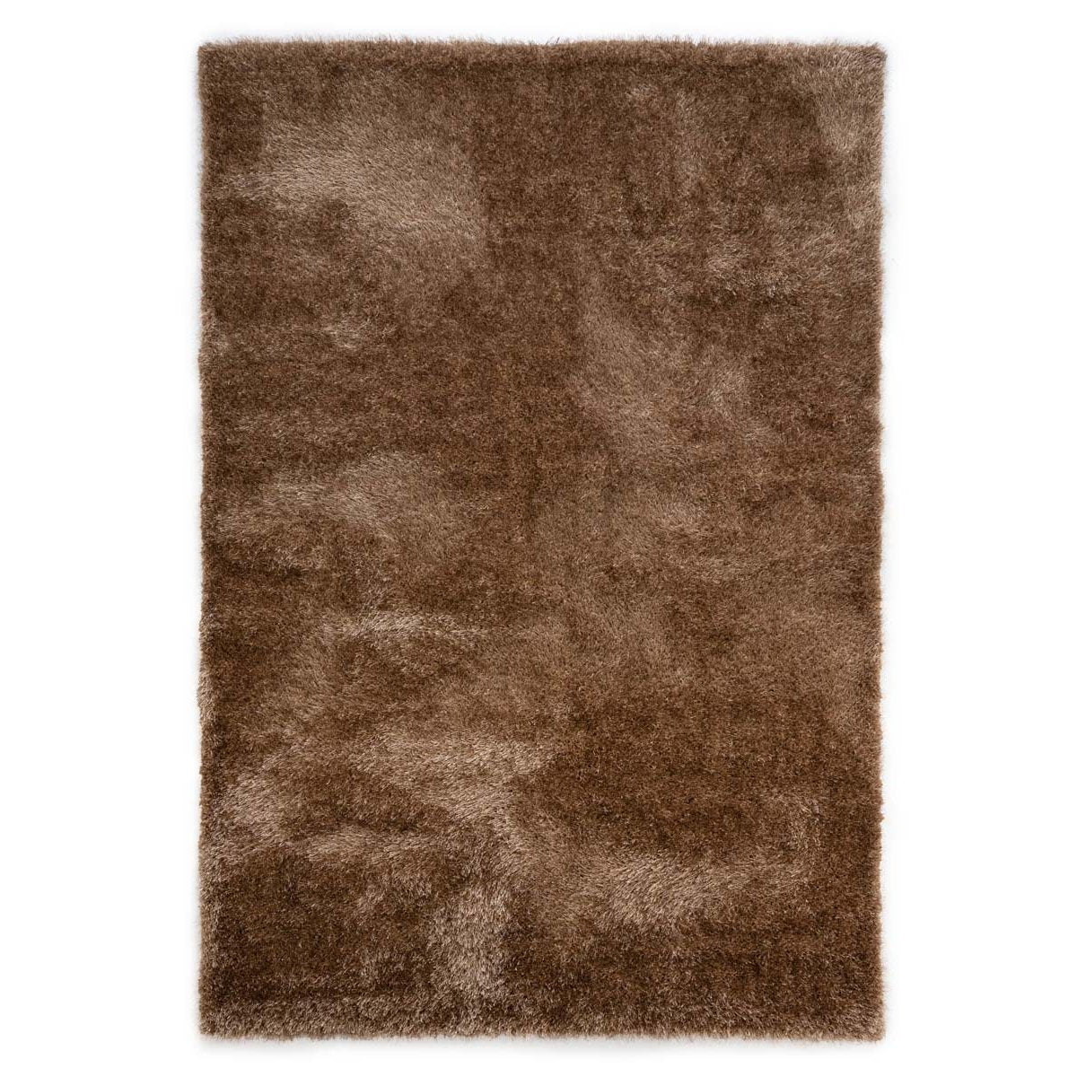 Tapeso Hoogpolig vloerkleed velvet - Posh bruin - 280x380 cm