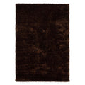 Tapeso Hoogpolig vloerkleed velvet - Posh donkerbruin - 160x230 cm