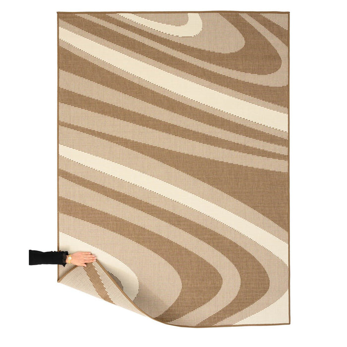 Tapeso Modern buitenkleed - Flip Saturn lichtbruin - 160x220 cm