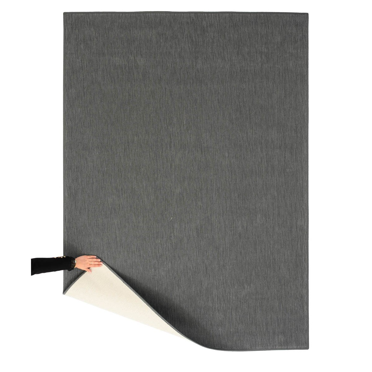 Tapeso Buitenkleed effen - Flip grijs - 160x220 cm