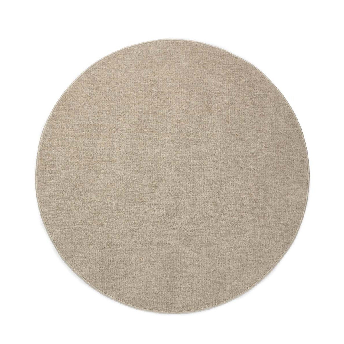 Tapeso Rond vloerkleed Lush - crème - 100 cm