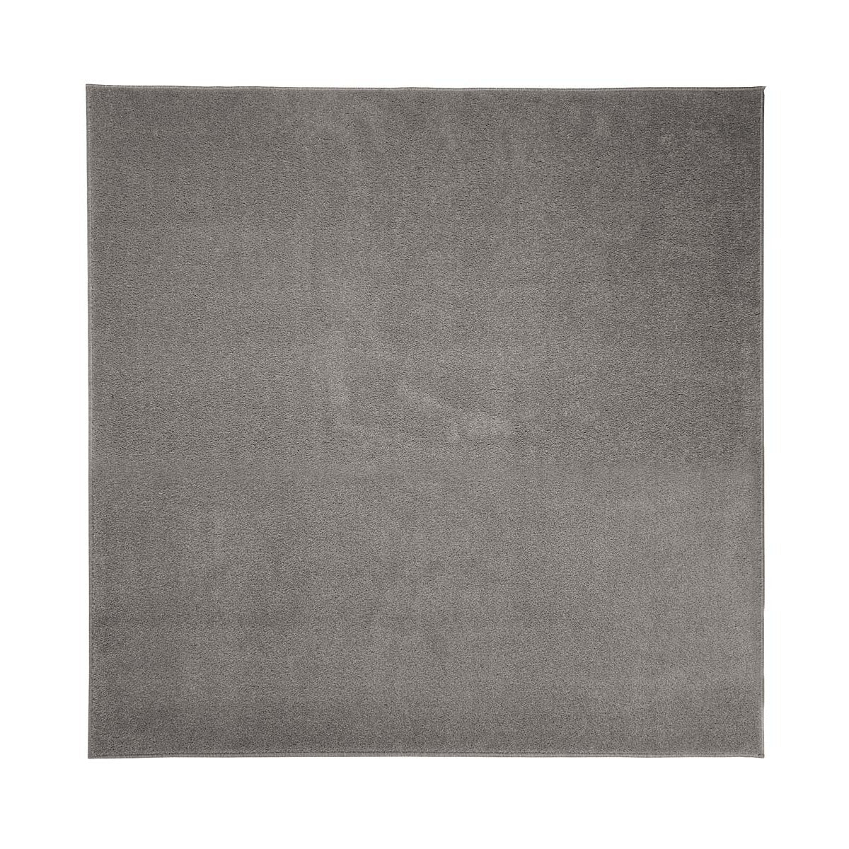 Tapeso Vierkant vloerkleed Fine - lichtgrijs - 300x300 cm