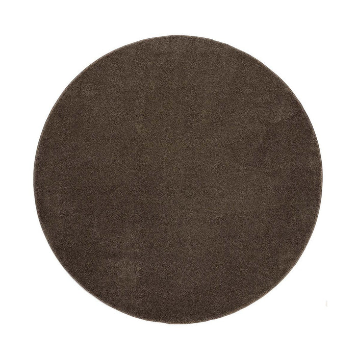Tapeso Rond vloerkleed Fine - mokka - 100 cm