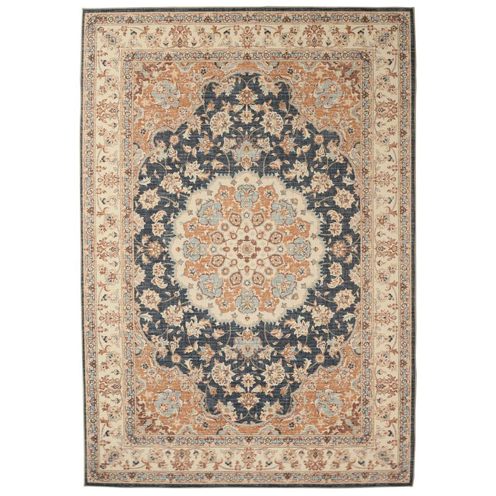Heritaged Vintage buitenkleed - Valenca Nova goud|blauw - 80x150 cm