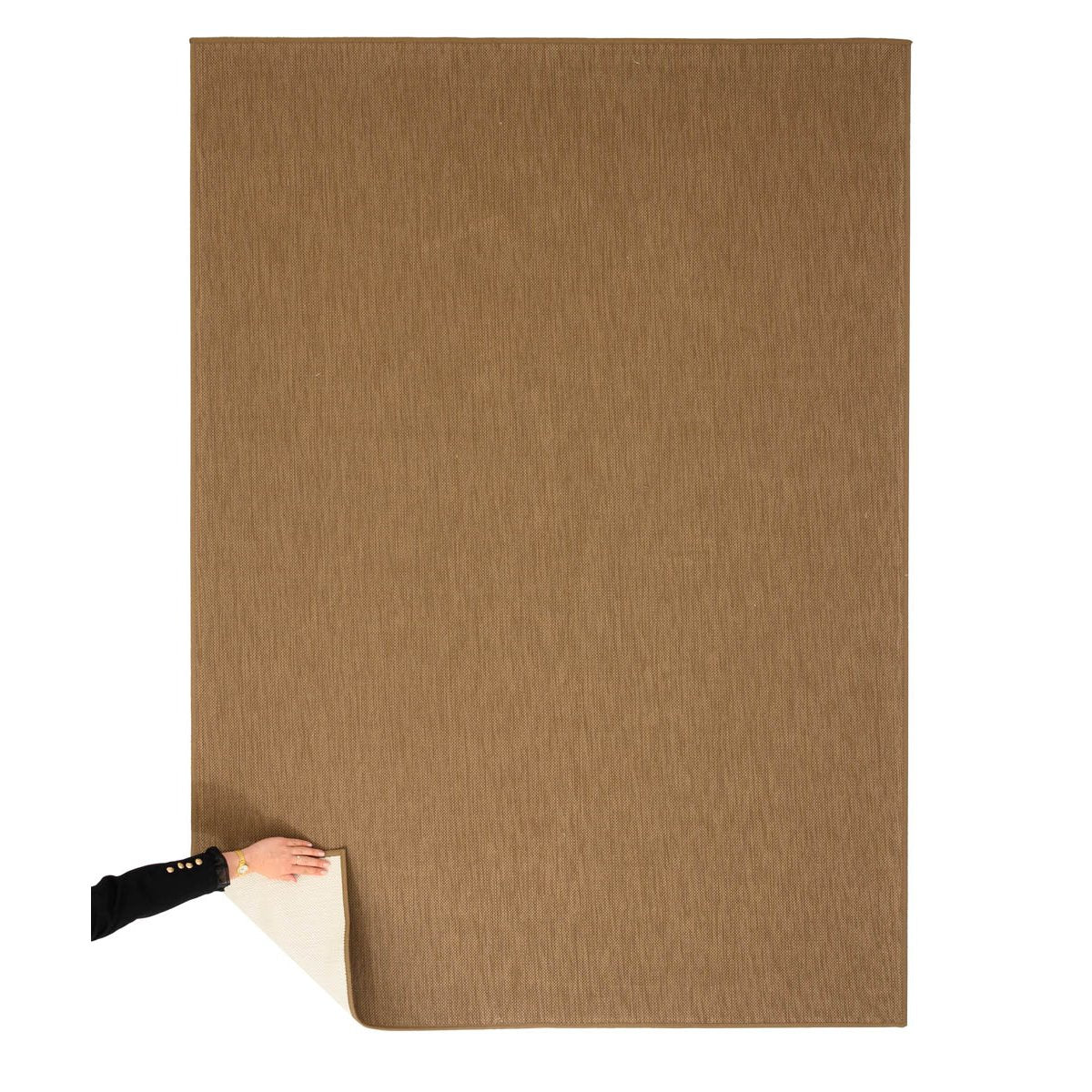 Tapeso Buitenkleed effen - Flip lichtbruin - 160x220 cm