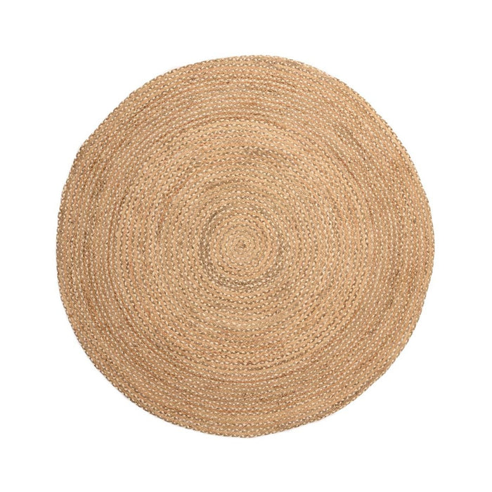 Boho&me Jute vloerkleed rond - Braided - naturel - 200 cm