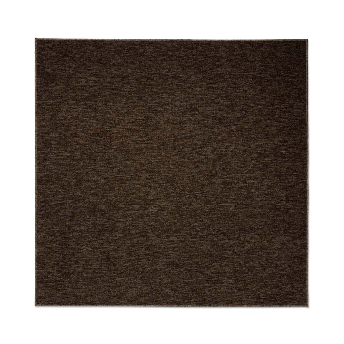 Tapeso Vierkant vloerkleed Lush - bruin - 100x100 cm