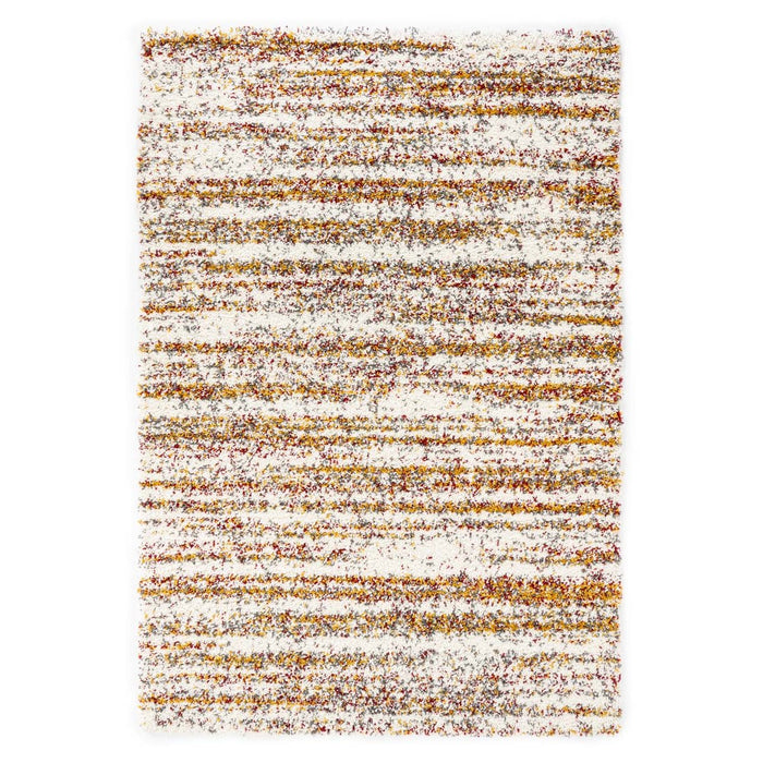 Boho&me Hoogpolig vloerkleed strepen Artisan - wit|multi - 280x380 cm