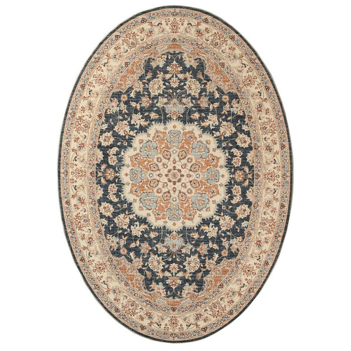 Heritaged Buitenkleed ovaal Vintage - Valenca Nova goud|blauw -