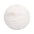 Tapeso Fluffy vloerkleed rond - Comfy Deluxe wit - 100 cm