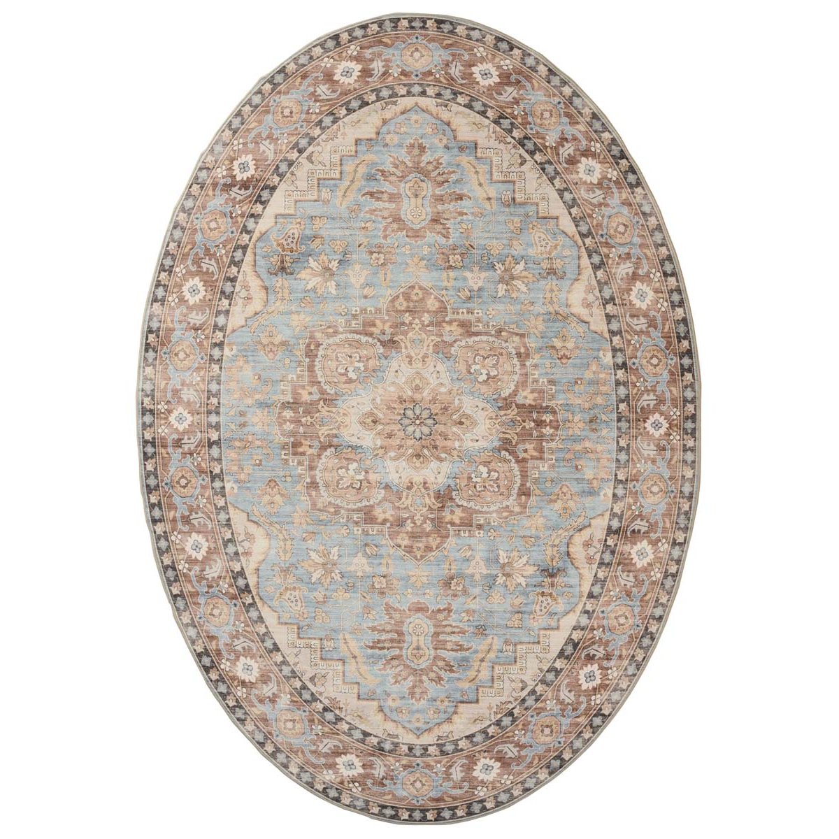 Heritaged Buitenkleed ovaal Vintage - Valenca Fino lichtblauw -